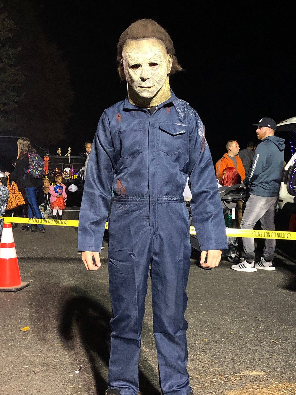 Michael Myers makes a surprise appearance at Trunk-or-Treat.